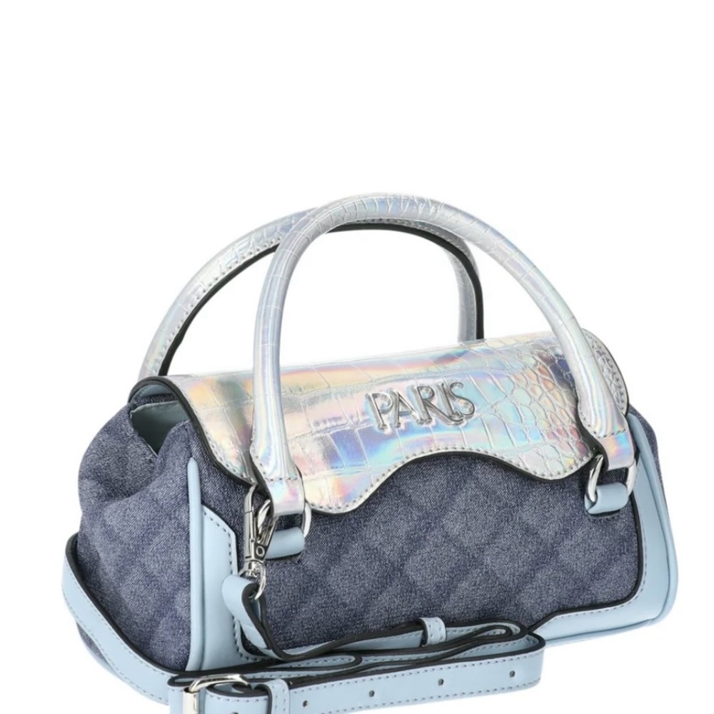 Iridescent Blue Paris Women's Bag